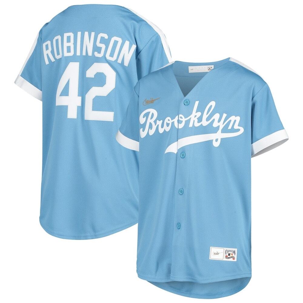 Nike Jackie Robinson Brooklyn Dodgers Alternate Cooperstown Jersey Youth Sz M
